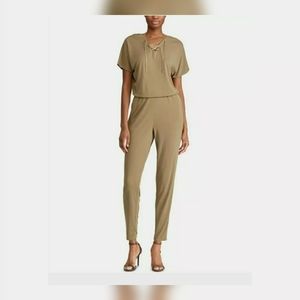 LAUREN Ralph Lauren Lace-up Dolman Sleeve Jumpsuit